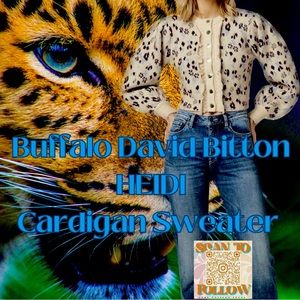 BUFFALO DAVID BITTON HEIDI FLORAL CARDIGAN SWEATER